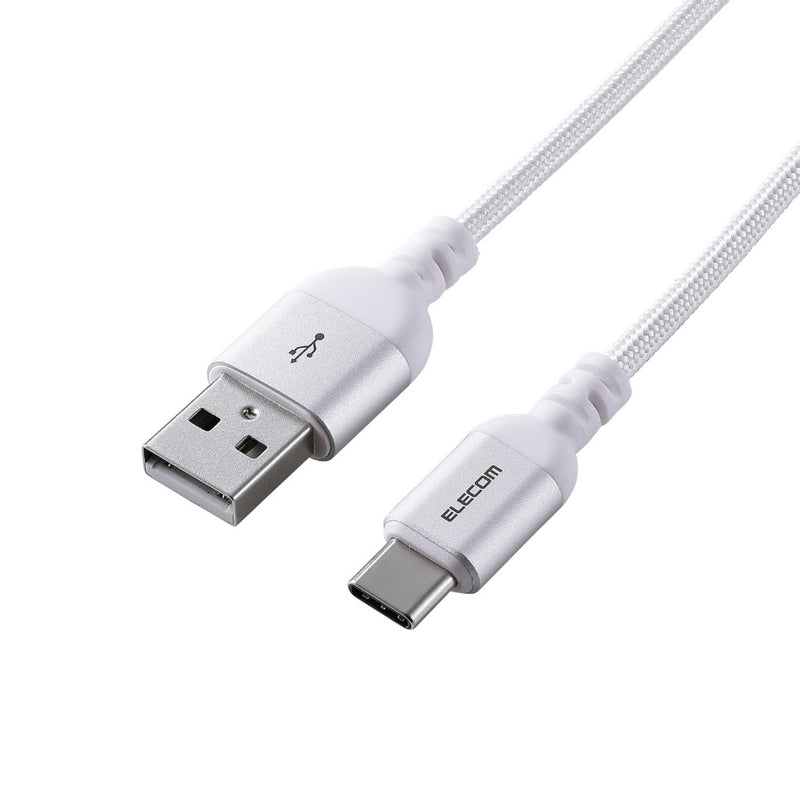 ELECOM USB2.0 Cable Type-A to Type-C/MPA-ACASAN/0.5m/1m/2m/Black/White