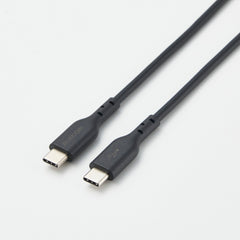 ELECOM USB2.0 Cable Type-C to C/48V/5A(240W)/MPA-CCASPE/0.5m/1m/2m/Black/White/Resistant to breakage