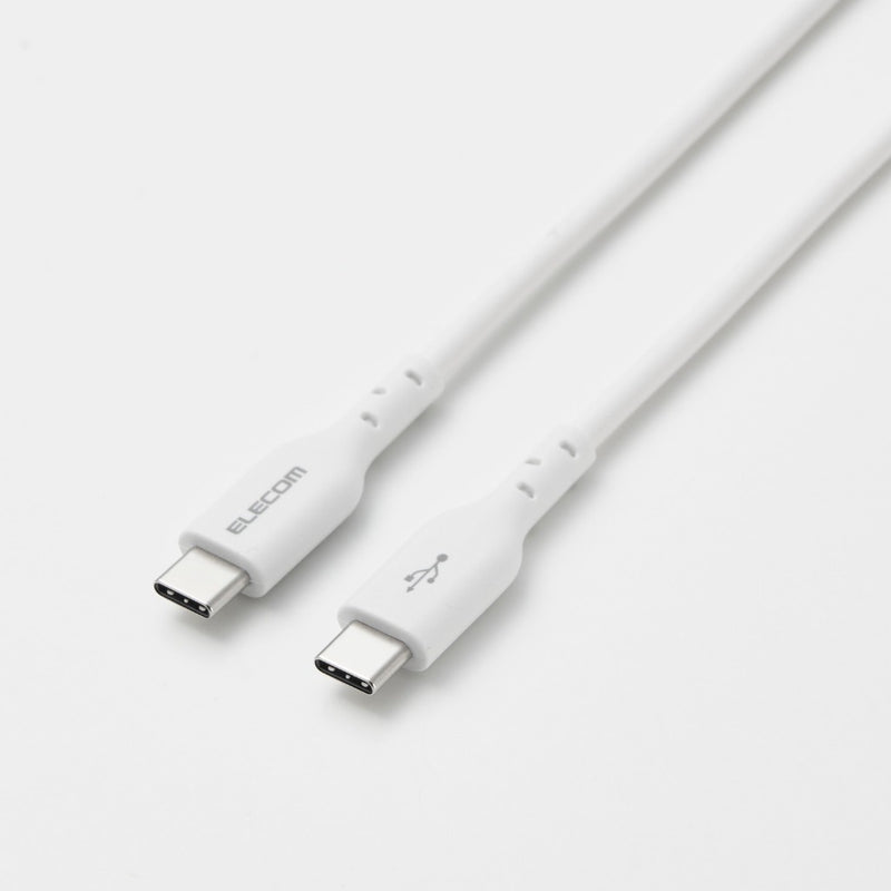 ELECOM USB2.0 Cable Type-C to C/48V/5A(240W)/MPA-CCASPE/0.5m/1m/2m/Black/White/Resistant to breakage