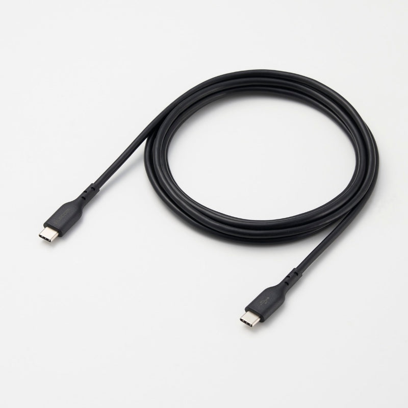 ELECOM USB2.0 Cable Type-C to C/48V/5A(240W)/MPA-CCASPE/0.5m/1m/2m/Black/White/Resistant to breakage