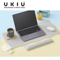ELECOM UKIU Wavy Dual tone Mouse Pad/Desk Mat/Wrist Rest/Navy/Pink/Gray/Purple