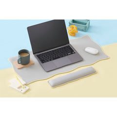 ELECOM UKIU Wavy Dual tone Mouse Pad/Desk Mat/Wrist Rest/Navy/Pink/Gray/Purple