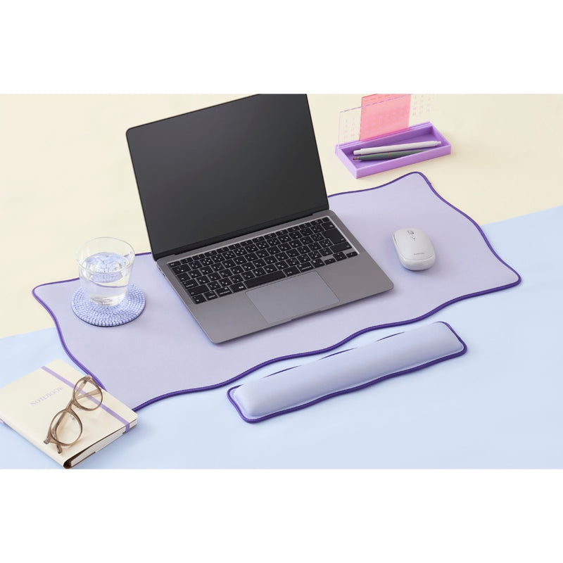 ELECOM UKIU Wavy Dual tone Mouse Pad/Desk Mat/Wrist Rest/Navy/Pink/Gray/Purple