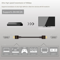 ELECOM HDMI Cable/ 1m-5m/Ultra High Speed 8K/60Hz/48 Gbps/Ultra High Speed HDMI Cable/HDMI Certified/DH-HD21E2