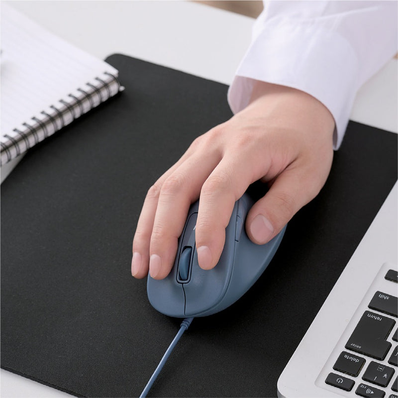 ELECOM EX-G Wired Silent Mouse/ Basic Mice/ Ergonomic Design/ 5 Buttons/ 3 Sizes M-XGM/S30UBSK Series