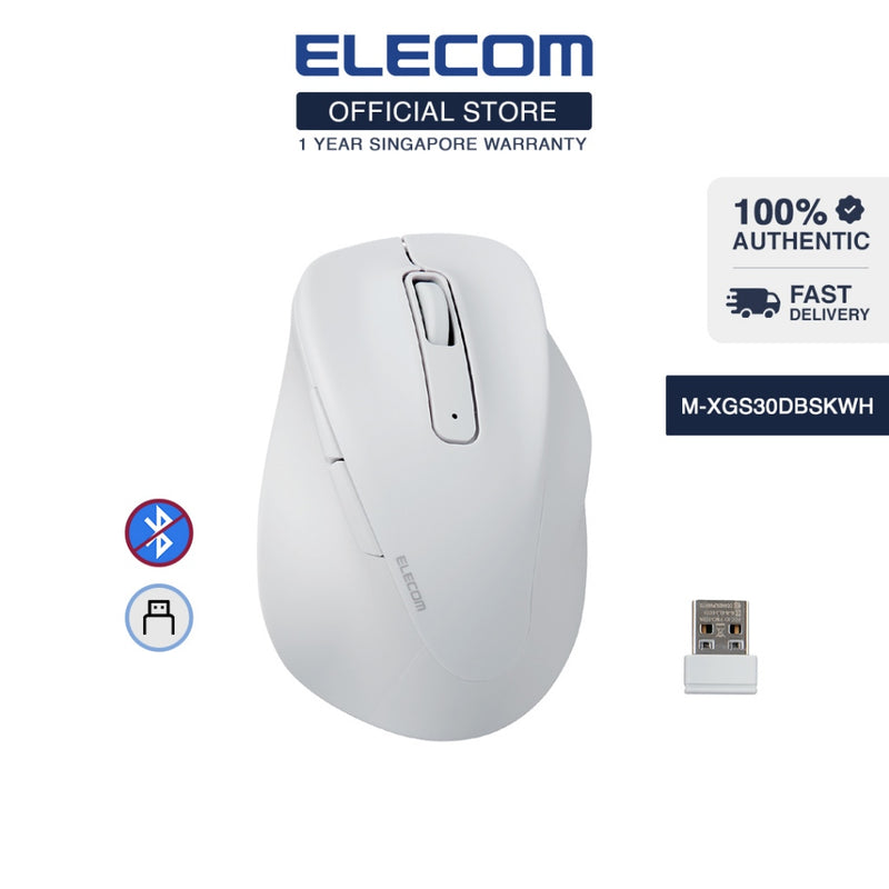 ELECOM EX-G Wireless Silent Mouse/ Basic Mice/ Ergonomic Design/ 5 Buttons/M-XGS/M/L30DBSK Series