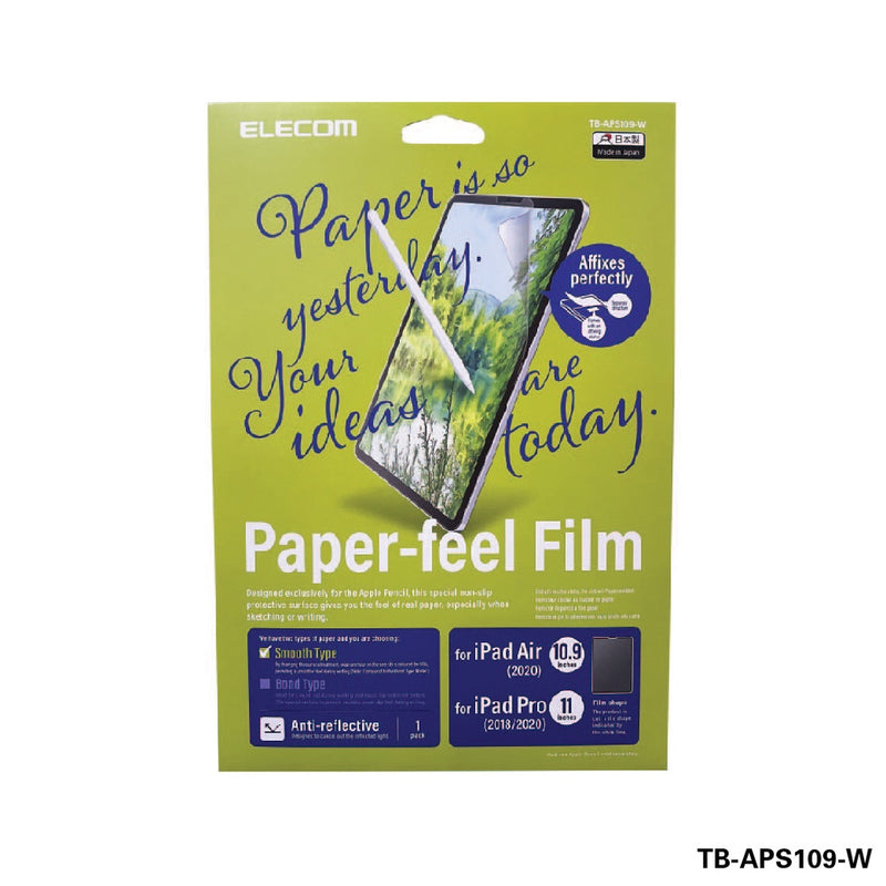ELECOM SMOOTH PAPER-LIKE Film for iPad Air Mini Pro 2018 - 2024/ Anti-reflection Screen Protector/ iPad Screen Protector