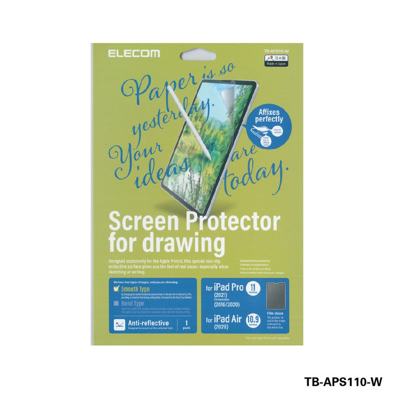 ELECOM SMOOTH PAPER-LIKE Film for iPad Air Mini Pro 2018 - 2024/ Anti-reflection Screen Protector/ iPad Screen Protector