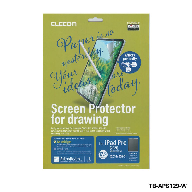 ELECOM SMOOTH PAPER-LIKE Film for iPad Air Mini Pro 2018 - 2024/ Anti-reflection Screen Protector/ iPad Screen Protector