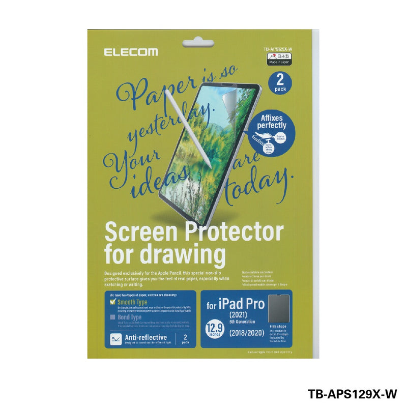 ELECOM SMOOTH PAPER-LIKE Film for iPad Air Mini Pro 2018 - 2024/ Anti-reflection Screen Protector/ iPad Screen Protector