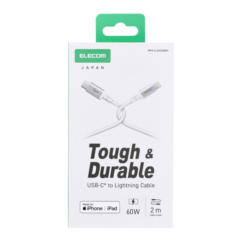 ELECOM USB2.0 High Speed Type C to Lightning Cable PD60w/ MPA-CLASS/ Fast charging