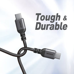 ELECOM USB2.0 Cable Type-C to C/20V/5A(100W)/MPA-CCASAN/0.5m/1m/2m/Black/White/Resistant to breakage