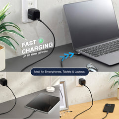 ELECOM USB2.0 Cable Type-C to C/20V/5A(100W)/MPA-CCASAN/0.5m/1m/2m/Black/White/Resistant to breakage