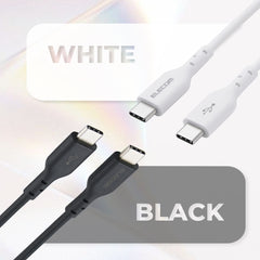 ELECOM USB2.0 Cable Type-C to C/48V/5A(240W)/MPA-CCASPE/0.5m/1m/2m/Black/White/Resistant to breakage