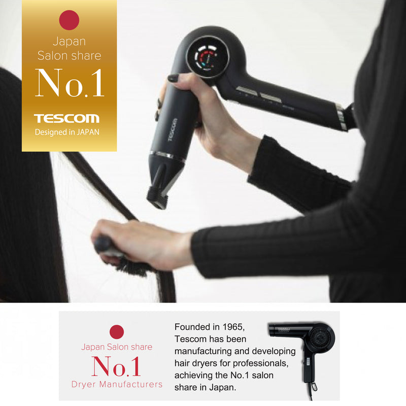 ELECOM Tescom Protect Ionic BLDC Hair Dryer/TD980SG/Light Weight/High Power 1500W/BLDC Motor/Salon Use