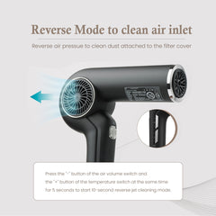 ELECOM Tescom Protect Ionic BLDC Hair Dryer/TD980SG/Light Weight/High Power 1500W/BLDC Motor/Salon Use