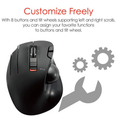 Wireless Trackball Mouse For Left-Handed M-XT4DR Series