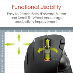 Wireless Trackball Mouse For Left-Handed M-XT4DR Series