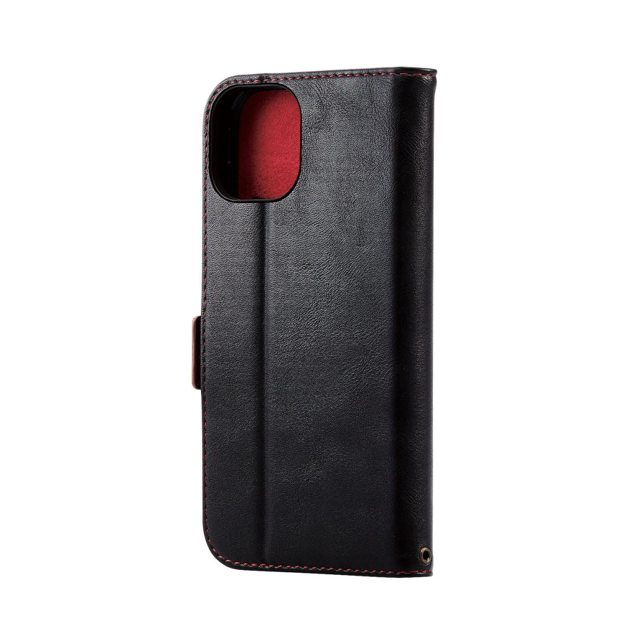 iPhone XS Max Wallet Case - Red - Smooth Leather