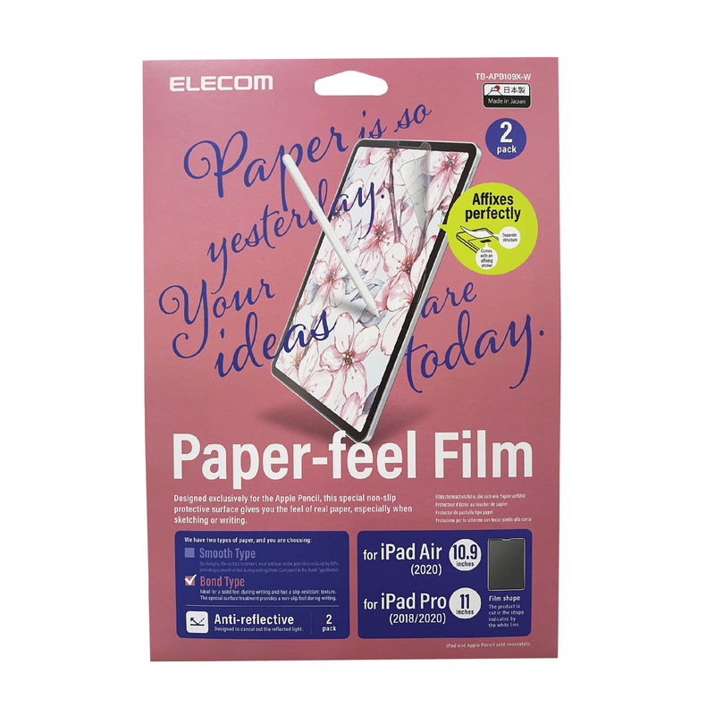 Screen Protector/ Paper-Like Film For iPad "Bond" (Pink) For Drawing