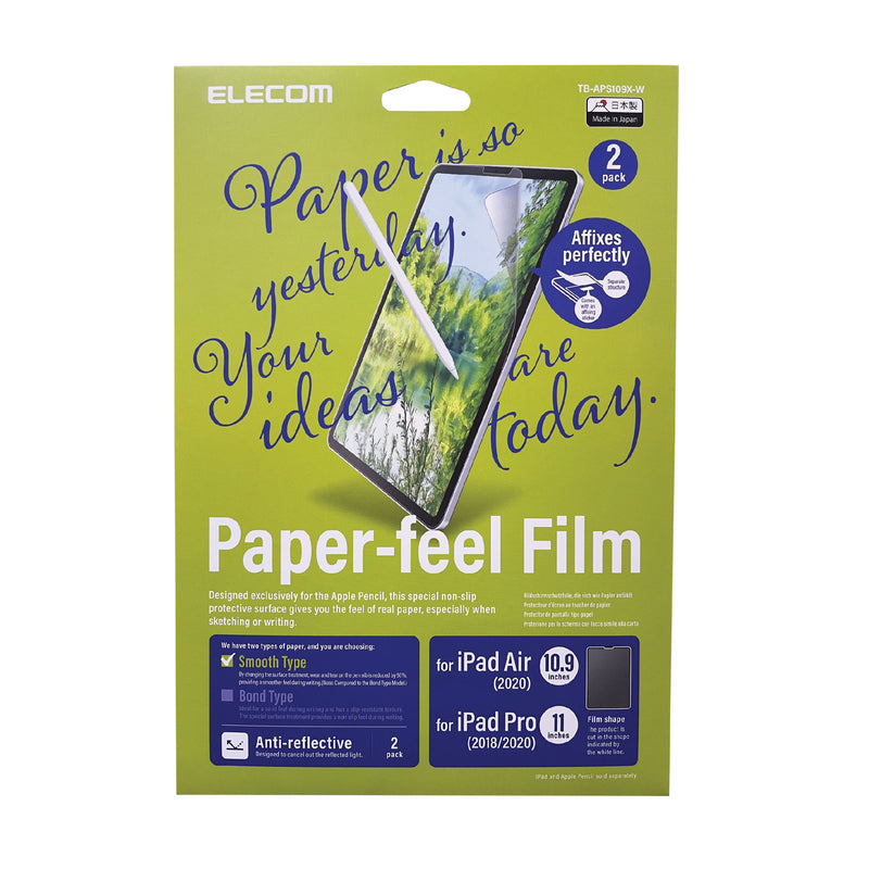 Screen Protector/ Paper-Like Film For iPad "Smooth" (Green) For Drawing