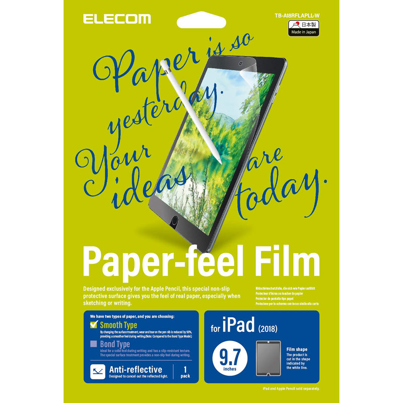 Screen Protector/ Paper-Like Film For iPad "Smooth" (Green) For Drawing